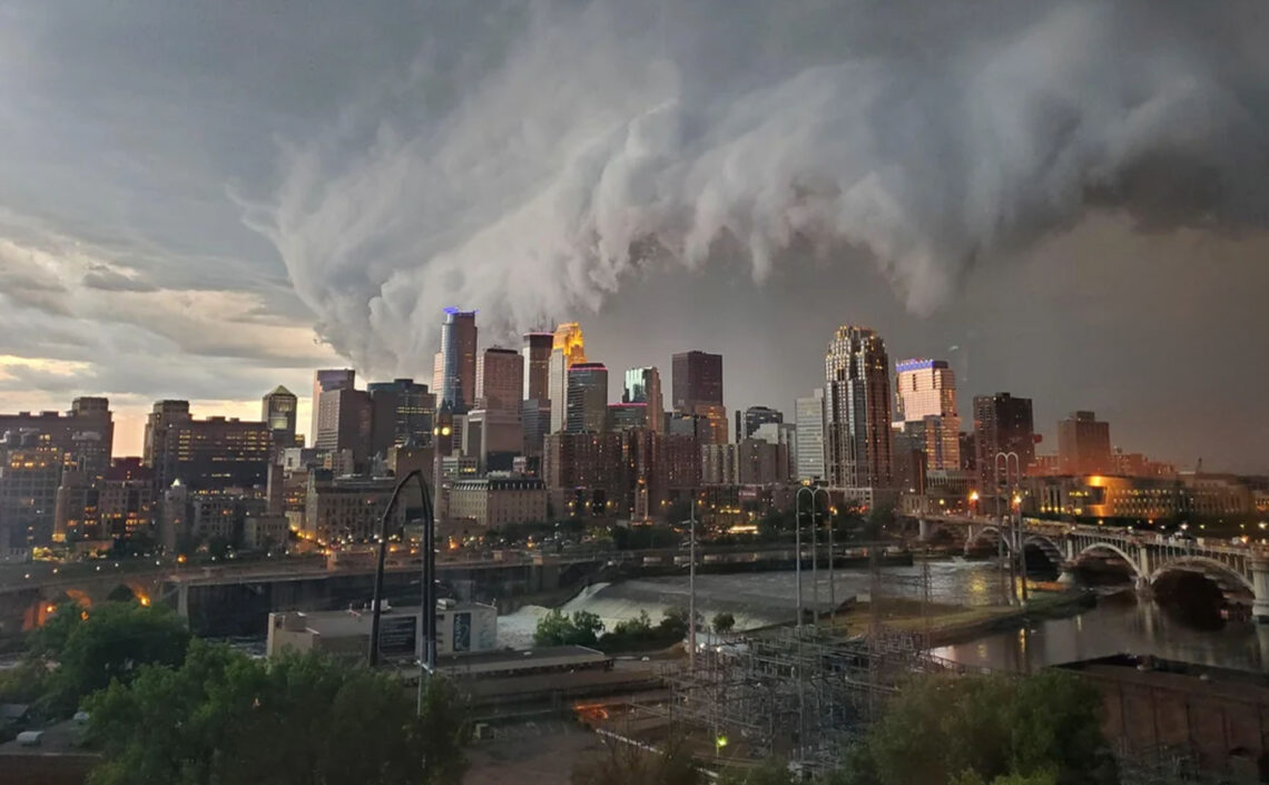 A storm hitting Minneapolis